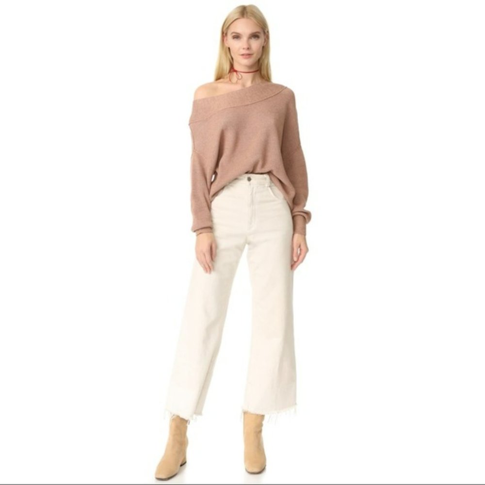 Free People Alana Knit Pullover Sweater in Tan - Picture 3 of 10